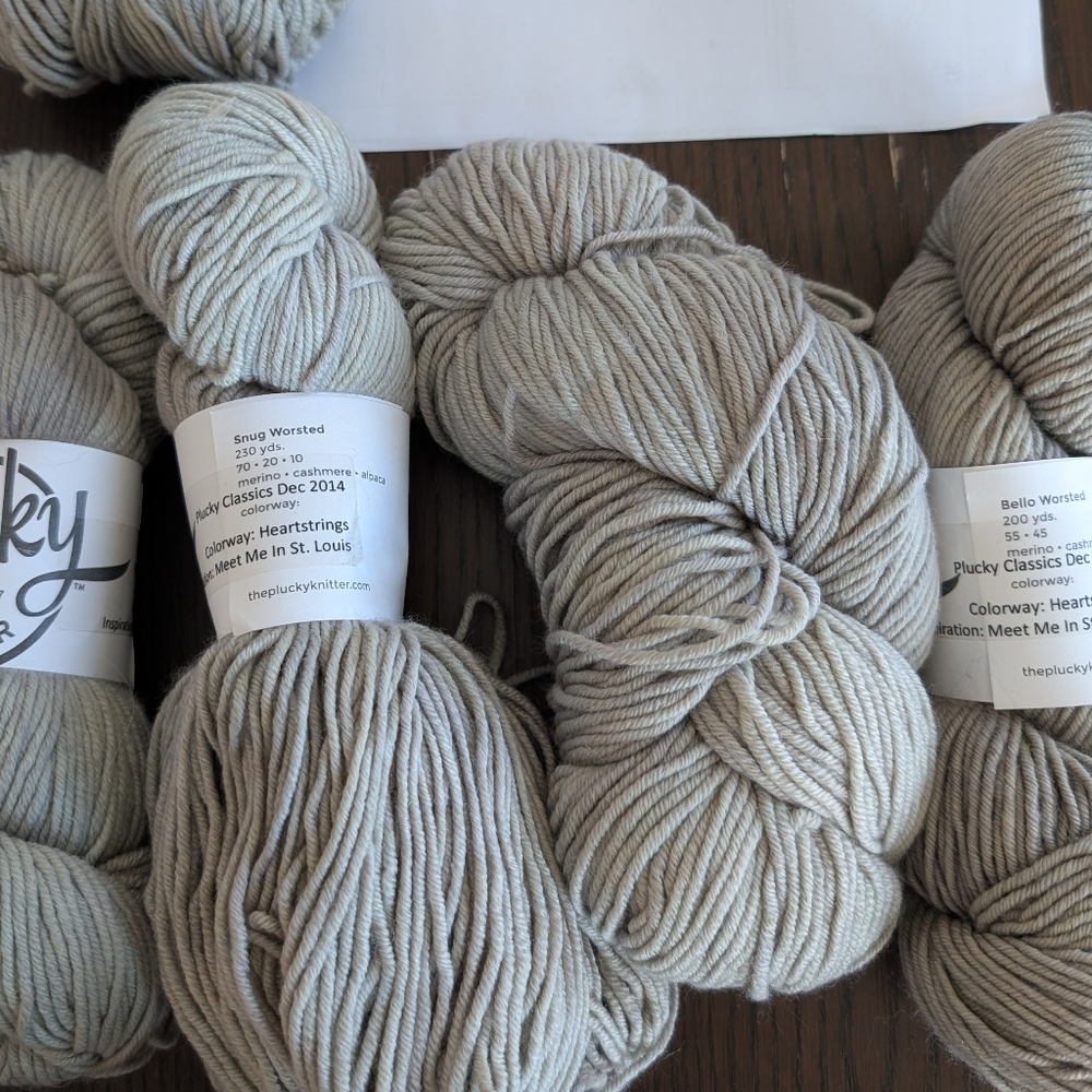 Plucky Knitter Indie Dyed Gray Yarn Sweater Quantity